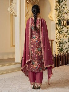 Robe de mariée exclusive nouvelle collection Salwar Kameez avec Duptta pour le travail de broderie en tenue de festival à un prix abordable - Product Image 4