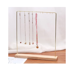 Wholesale Brass and Jewelry <b>Stand</b> Organizer Custom Wood Base Jewellery <b>Display</b> <b>Stand</b> and Handmade Shinny Polished - Product Image 5