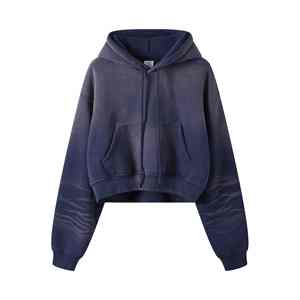 เสื้อครอปฮู้ดดี้ถักแบบสั่งทำพิเศษ สวมใส่สบาย เหมาะสำหรับออกกำลังกายและกิจกรรมต่างๆ ระบายอากาศได้ดี เนื้อผ้านุ่ม - Product Image 3