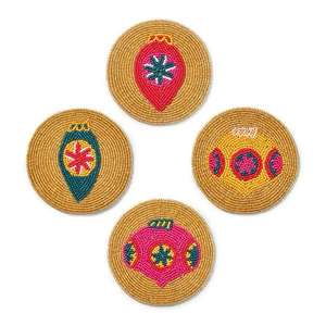 <b>Hat</b> design beaded coaster table decoration hand embroidered mosquito beaded coasters placemats multi colour beads coasters - Product Image 4