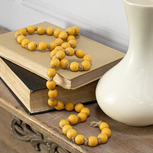 Guirnalda de madera con cuentas negras más vendidas para Navidad, decoración multiusos para el hogar, toque bohemio rústico para Decoración de mesa de manto de fiesta - Product Image 5