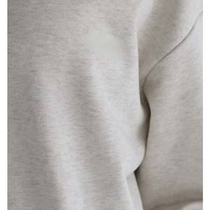 Venta al por mayor personalizado 100% algodón mujeres sudaderas con capucha de manga larga sudadera de yoga con cuello alto y logotipo frontal invierno esencial - Product Image 4