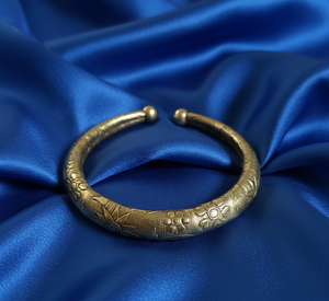 Handmade Chunky Brass Open Bangles | Engraved Ethnic Tribal Cuff <b>Bracelets</b> | Wholesale African Statement Jewelry - Product Image 3