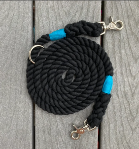Custom Standard Cotton Rope Hands-Free <b>Leash</b> Customized Colored Cotton Rope Handmade <b>Dog</b> <b>Leash</b> Pet <b>Leash</b> Set - Product Image 2