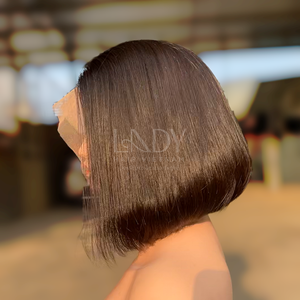 Meilleure qualité extensions de cheveux humains donneur unique 13X4 HD dentelle os droit Bob cheveux humains pour les femmes noires - Product Image 4