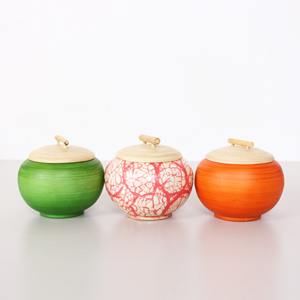 Meilleures ventes bocaux en bambou naturel filé artisanal bocal pour bibelots maison et organisateur de nourriture - Product Image 3