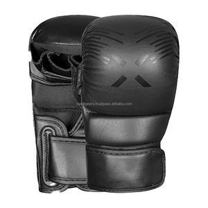 Professional MMA Gloves Made of PU Leather Half Finger Hook & Loop Closure Unisex for MMA Boxing Training Custom <b>Shooting</b> Gloves - Product Image 2