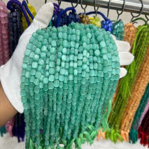 Brin vert ciel Monalisa lisse pépite forme perles de pierres précieuses plaine Tumble Monalisa perles fabrication de bijoux artisanat - Product Image 5