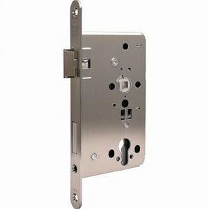 Cerradura de Embutir 715 PZ de Acero Inoxidable para Muebles con Llave de Latón para Dormitorio, Escuela y Gimnasio, Clase 4 BKS, Izquierda, Redondeada, 20/55/72/8mm - Product Image 3