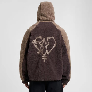 Chaqueta Sherpa con Cremallera Completa y Logotipo Personalizado, Chaqueta de Invierno Gruesa, Cálida, Transpirable, de Forro Polar Suave con Diseño de Camuflaje - Product Image 2