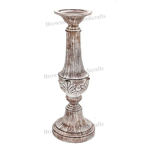 <span class=keywords><strong>Portacandele</strong></span> alto classico in <span class=keywords><strong>legno</strong></span> <span class=keywords><strong>bianco</strong></span> per la casa e soggiorno decorazioni ristorante di buona qualità al prezzo all'ingrosso - Product Image 4