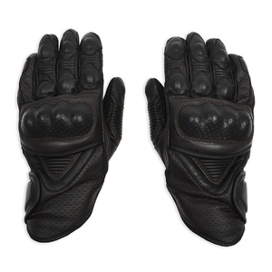 Men's Leather Motorcycle Gloves Summer Vintage Retro Black Motorcycle Auto Racing Wear Genuine Leather Gloves For Men - Product Image 1