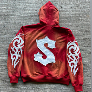 Nueva llegada personalizado desgastado Tie Dye sudaderas con capucha de gran tamaño French Terry Zip up Acid Wash Sun Faded sudaderas con capucha hombres, sudaderas con capucha para hombres - Product Image 2