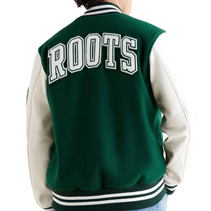 Custom New <b>Men</b> Wool Body Leather Sleeves Embroidered Chenille Patches Varsity <b>Jacket</b> Letterman Baseball College <b>Jacket</b> - Product Image 2