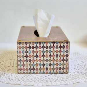 Porte-serviettes et boîte à mouchoirs en bois émaillé faits main avec logo personnalisé, design vierge pour sublimation, écologique et polyvalent - Product Image 2