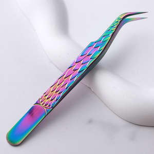 Nouvelles pinces à épiler professionnelles en acier inoxydable pour extensions de cils artificiels, précision, durabilité, poignée antidérapante, tailles 12-14 cm - Product Image 5