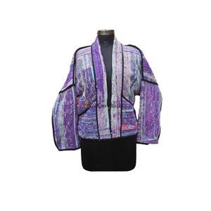 Nueva Llegada, Chaqueta de Cuello Alto Kantha Reversible Vintage, 100% Algodón Puro, Ecológica, Tejida a Mano, con Botones al Frente, Transpirable - Product Image 1