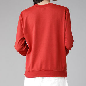 Sudaderas de invierno para mujer, patrón de letras, ajuste Regular, tela transpirable ecológica, colores personalizados y logotipo, servicio OEM - Product Image 2