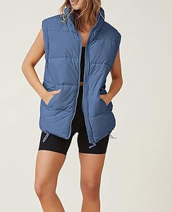 Chaleco Acolchado para Hombre, Sin Mangas, con Cierre, Transpirable, Ligero, Estilo Urbano, con Bolsillos - Product Image 2