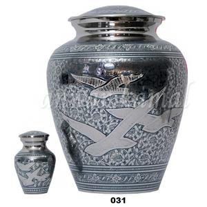 ขายร้อนการออกแบบที่ทันสมัยที่กําหนดเองบินนกเงินทองเหลืองเผาไหม้ Urn สําหรับเถ้ามนุษย์ - Product Image 1