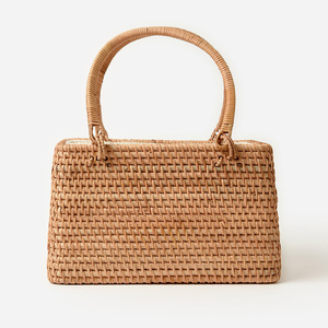 Multipurpose rattan storage bags trendy wallet bag women <b>purse</b> handbags with various sizes - Product Image 2