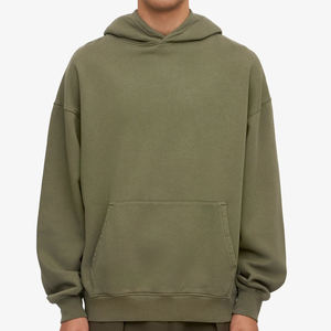 เสื้อฮู้ดผ้าฝ้าย100% สำหรับผู้ชาย, เสื้อฮู้ดแบบสวมหัวขนาดใหญ่พิเศษ500gsm เรียบไซส์ใหญ่พิเศษพิมพ์ลายแบบกำหนดเอง - Product Image 1