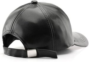 PU Leather Baseball Cap Unisex Solid Color Classic Low Profile <b>Dad</b> <b>Hat</b> - Product Image 4