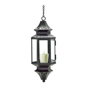 Clear Glass Iron Metal <b>Hanging</b> <b>Light</b> for Home Balcony Office <b>Outdoor</b> Tabletop Centerpiece Decorative Lantern - Product Image 4