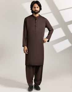 Nouveau 2025 Shalwar Kameez pour mariage couleur unique porter de beaux costumes de créateur Kurta Shalwar Designs pour hommes - Product Image 5