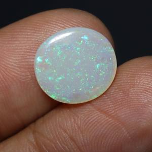 Cabochon d'opale de feu naturelle australienne solide Coober Pedy ovale blanc noir usine lâche grossiste d'opale australienne en gros - Product Image 4