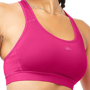 Best Selling <b>Pink</b> Sports Bra with Custom Pattern Eco-Friendly Breathable Gym Wear for Women New Design Front Logo Made Pakistan - Product Image 2
