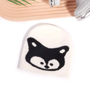 Gorro de Punto Acrílico Bordado Unisex para Niños de Alta Calidad, Cálido, Ajustable, con Diseño de Melodía y Dibujos Animados, Personalizable - Product Image 2