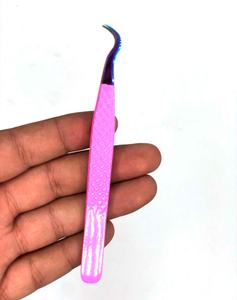 Pinces à épiler professionnelles avec logo personnalisé, volume, marque privée, acier inoxydable, poignée confortable, pinces à épiler pour cils - Product Image 2