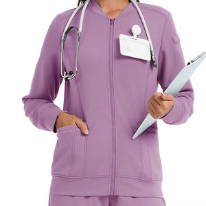 Veste de travail en tissu éponge à manches longues, uniforme médical d'hôpital, vestes médicales douces, adaptées au personnel pharmaceutique - Product Image 2