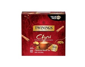 Twinings Chai <b>Black</b> Tea Individually <b>Wrapped</b> Bags, 100 Count - Product Image 1