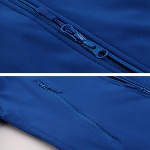 Veste Softshell zippée pour homme en spandex et polyester, chaude pour l'hiver, imperméable, coupe-vent, col montant, imprimée, pour la randonnée en extérieur, vente en gros - Product Image 3