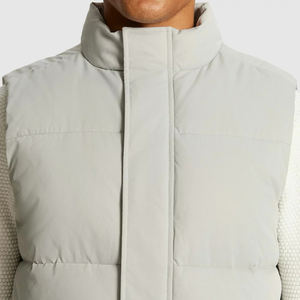 Chaleco acolchado sin mangas Mandarín de alta calidad a la moda para hombre, chaqueta informal de invierno para exteriores, a prueba de viento, respetuoso con el medio ambiente, multibolsillo - Product Image 5