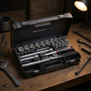 ชุดซ็อกเก็ตเฟคอม 1/2 นิ้ว เมตริก 12 จุด 30 ชิ้น ชุดเครื่องมือซ็อกเก็ตที่ทนทาน - Product Image 3