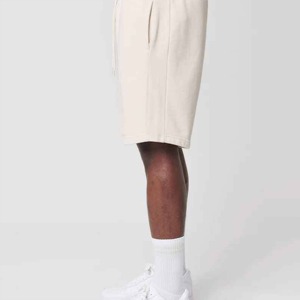 High Street Men's Eco-Friendly Canvas Fabric Sweat <b>Shorts</b> Custom Casual Solid Pattern Elastic Waist Breathable Quick Dry Pockets - Product Image 4