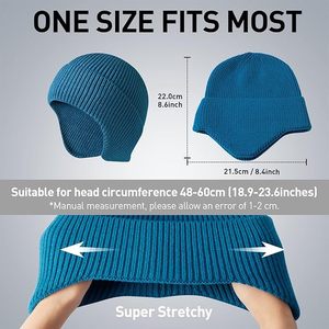 Gorro de Invierno Térmico de Moda con Forro Polar, Diseño de Punto Elegante, Unisex, para Deportes al Aire Libre, Campamento, Uso Diario, Viajes - Product Image 3