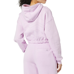 Sudadera Corta Tejida de Invierno para Mujer, Informal, con Capucha y Mangas Largas - Product Image 3