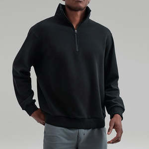 <b>Men's</b> Casual & Streetwear 1/2 <b>Zip</b> Pullover <b>Sweatshirt</b> Custom Logo Polyester/Cotton Casual Full Sleeve <b>Half</b> <b>Zip</b> <b>Men</b> <b>Sweatshirt</b> - Product Image 2