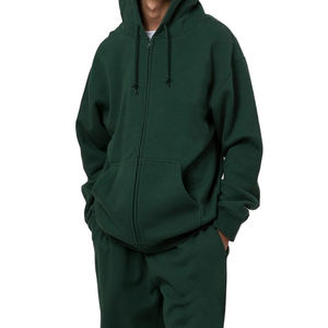 À la mode et élégant 100% coton surdimensionné pleine fermeture éclair rue à capuche grande taille hommes fermeture éclair sweats à capuche en Stock hommes sweats à capuche - Product Image 1