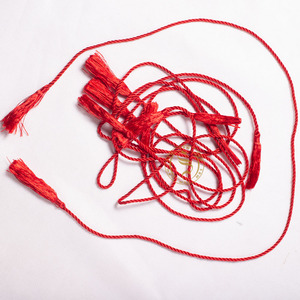 Accesorios textiles hechos a mano, borlas de cordón de cincture recubiertas de longitud personalizada para bolsos, prendas de vestir, borlas de hilo decorativas al por mayor - Product Image 6