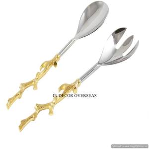 Juego de cubiertos populares y cuchillo de cuchara chapado en oro de alta calidad de Metal de calidad lujosa más vendida con asas de diseño único de Color negro - Product Image 4