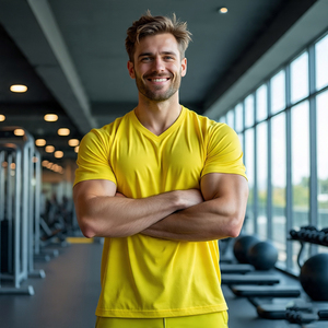 T-shirt à col en V de haute qualité pour hommes 100% Polyester Workout Muscle Fit TShirt T-shirt à manches courtes pour hommes Bodybuilding Mens - Product Image 4