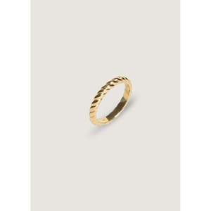 Claudine Trendy Gold & Rhodium Plated <b>Opening</b> <b>Ring</b> Free Size Copper Jewelry with Croissant & Number Shape Eternity Inlay Chain - Product Image 3