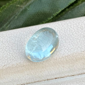 Piedra de cabujones de forma ovalada de Aguamarina de Color superior Natural increíble con piedras preciosas sueltas de buen brillo para hacer joyas de 2,77 quilates - Product Image 1