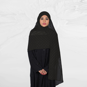 Hiyab de Georgette Suave con Detalles Delicados de Red Russell y Textura Ligeramente Brillante para un Estilo Elegante y Modesto - Product Image 3