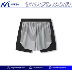 Shorts de sport pour hommes de qualité supérieure confortables noirs séchage rapide et légers shorts de fitness respirants motif solide respectueux de l'environnement - Product Image 2